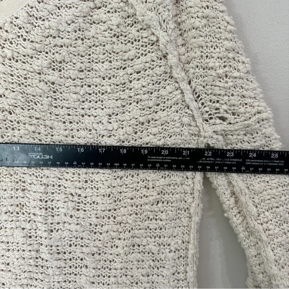 Free People Songbird Ivory knit Pullover Sweater Medium